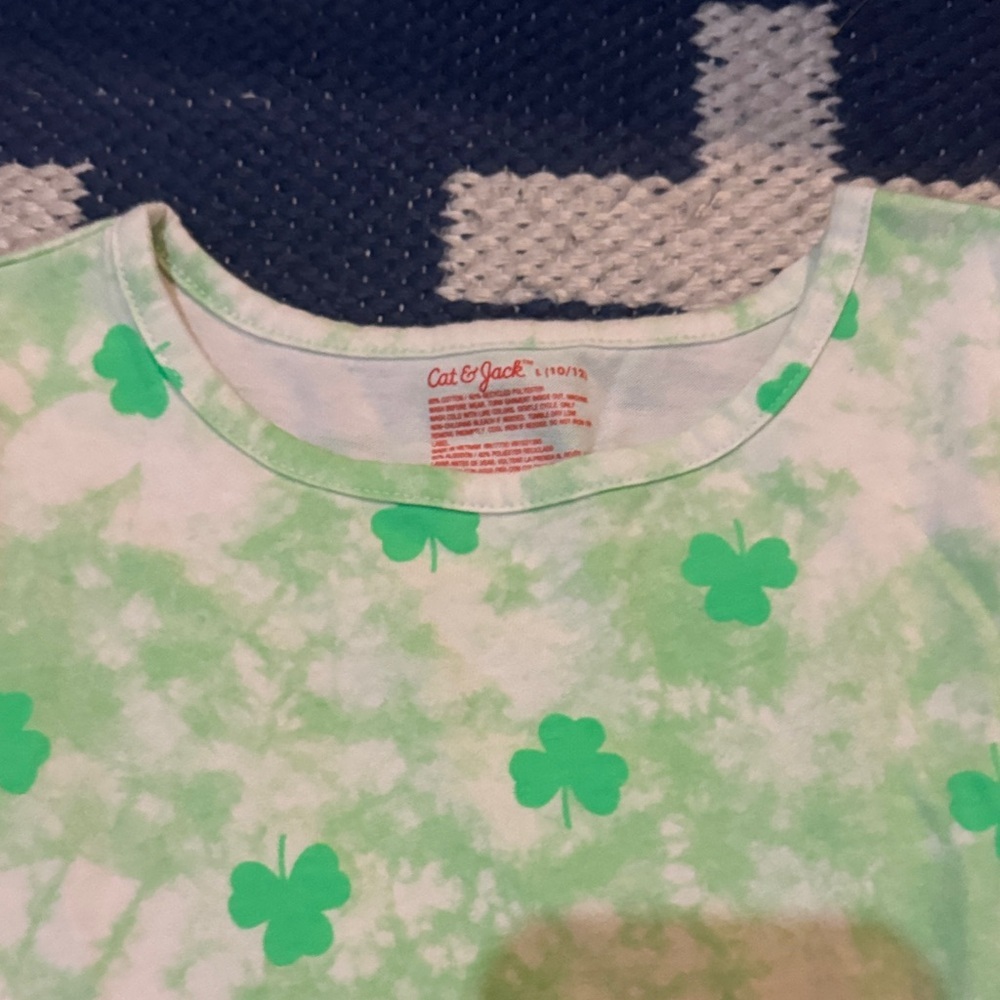 Cat & Jack Green Clover Print Dress - Picture 2 of 4